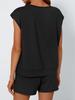2026 Spring/Summer Women's Round Neck Loose Short Sleeve Two-Piece Set