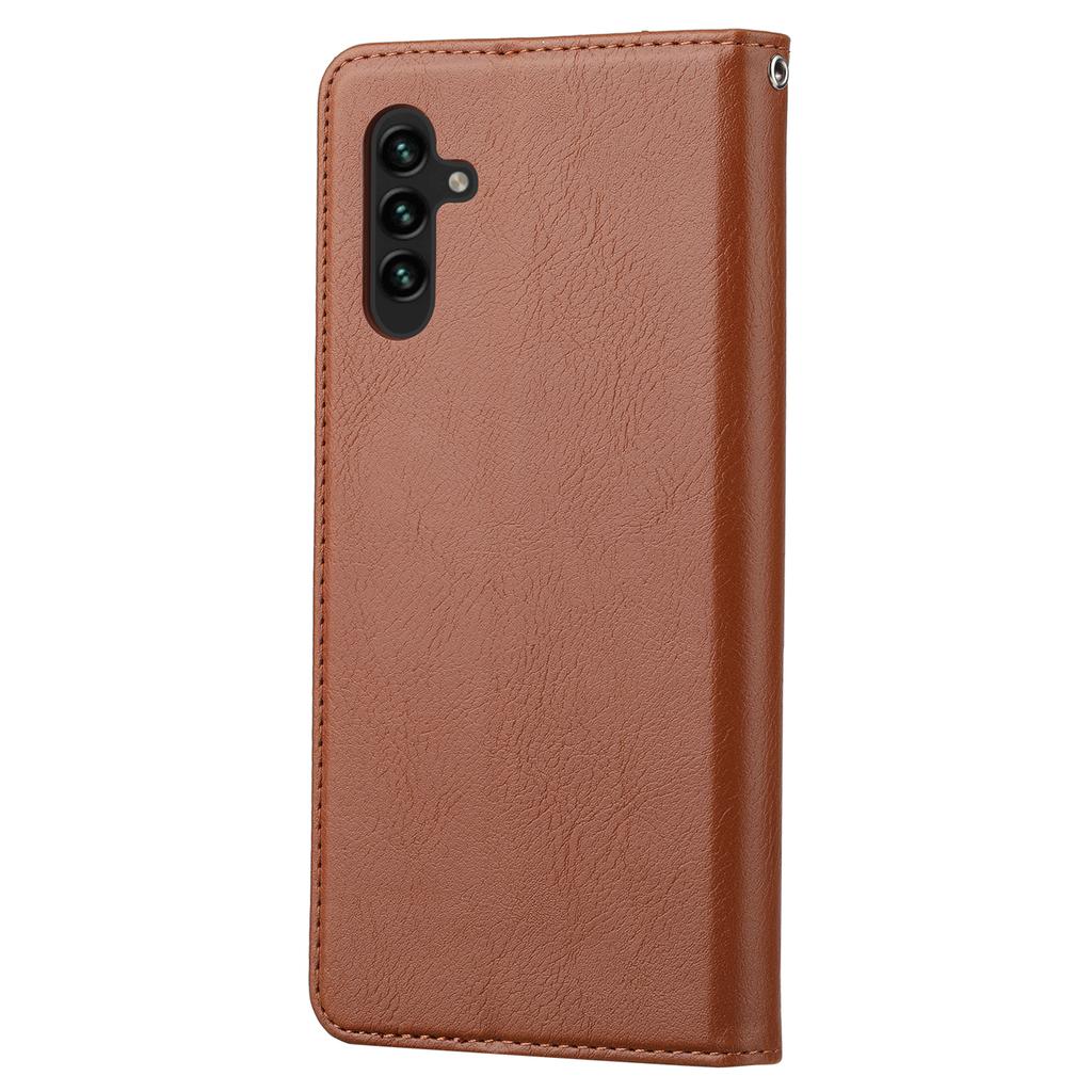 For Samsung Galaxy A34 5G Outer Card Slot PU Leather Case Full Protection Magnetic Auto-absorbed Wallet Stand Phone Cover