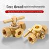 High Pressure Brass Three-Way Plug Valve