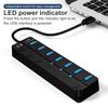 7-Port USB 3.0 Hub 5Gbps High Speed Data Transmission USB Splitter For Laptop