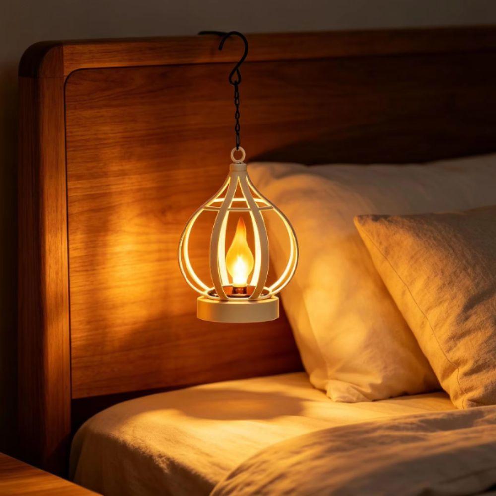 Atmosphere Metal Solar Lamp Solar Powered Decorative Flame Lamp Atmospheric Waterproof Lantern Ambient Lighting
