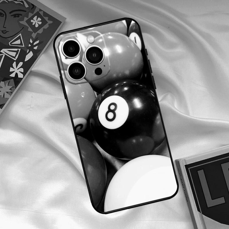 Eight Ball Phone Case For iPhone 15 14 12 11 13 16 17 Pro Max 15 16 Plus 13 Mini 16e 17 Air Funda Cover