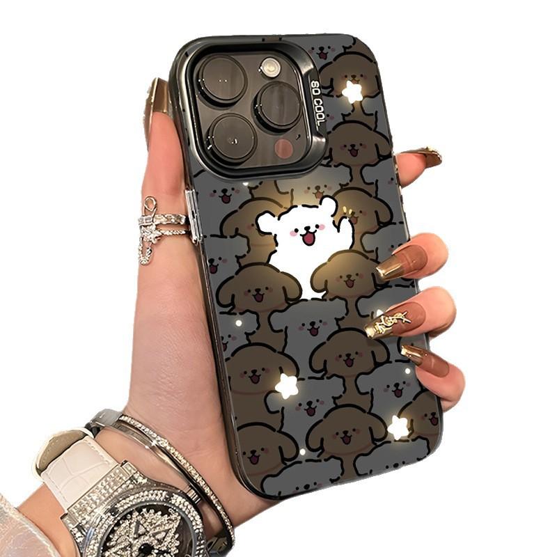 Glowing Puppy for Apple 17/16pro Cute 15/14 Fun IPhone Ne11 Phone Case Xsmax