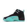Air Jordan 12 GG 'Hyper Jade' (Unisex) Schwarz / Metallic-Silber-Hyper Jade Vintage Basketballschuhe 510815 017