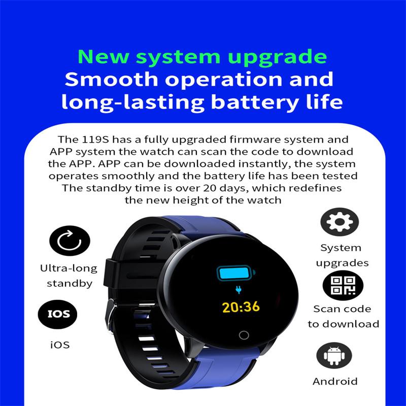 119s 1.44 Smart Watch Vyrų Ip67 Atsparus Vandeniui Relogio Inteligente  Smart žiūrėti Miego Stebėjimo Fitness Tracker Apyrankė - Nešiojami  prietaisai / www.ozonamai.lt