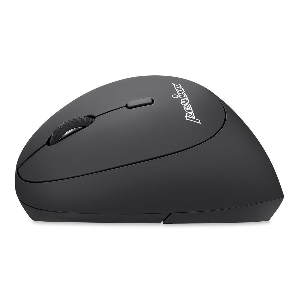 Perixx PERIMICE 719L wireless mouse, optical, vertical, non-click, black, silent, left-handed