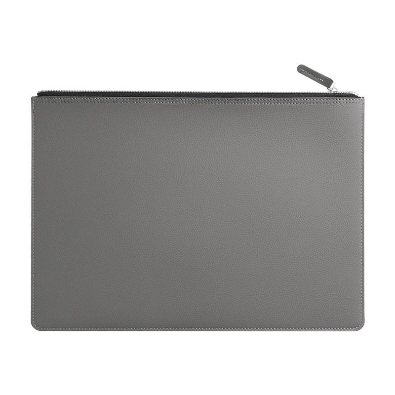 A4 Waterproof Leather Briefcase & Document Folder with PU Zipper