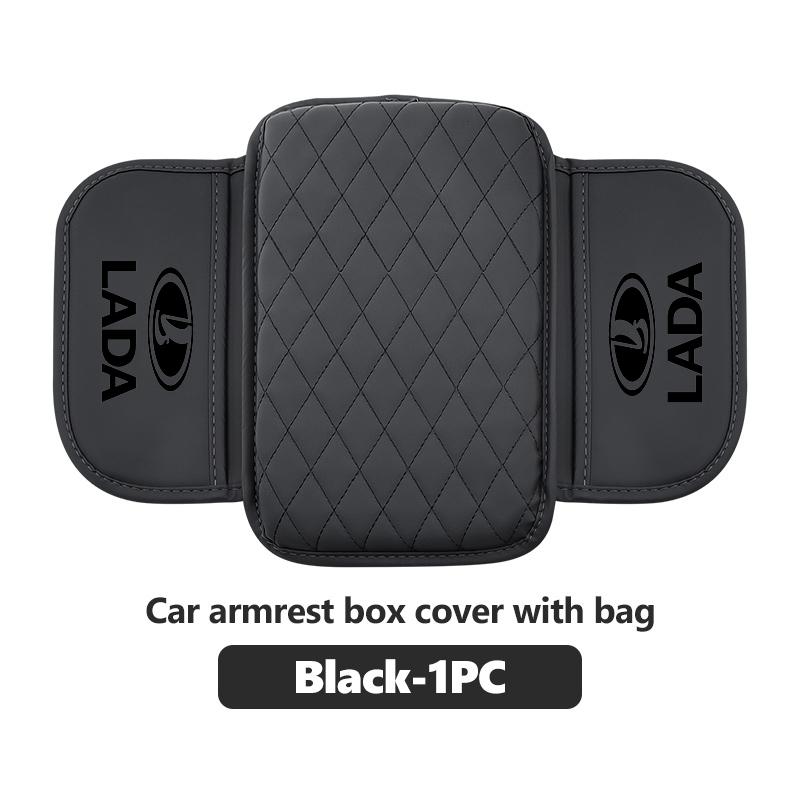 Car Center Console Leather Arm Rest Protection Cushion Storage Pocket For Lada Niva Vesta 4X4 Largus Priora Granta Samara Kalina HH46