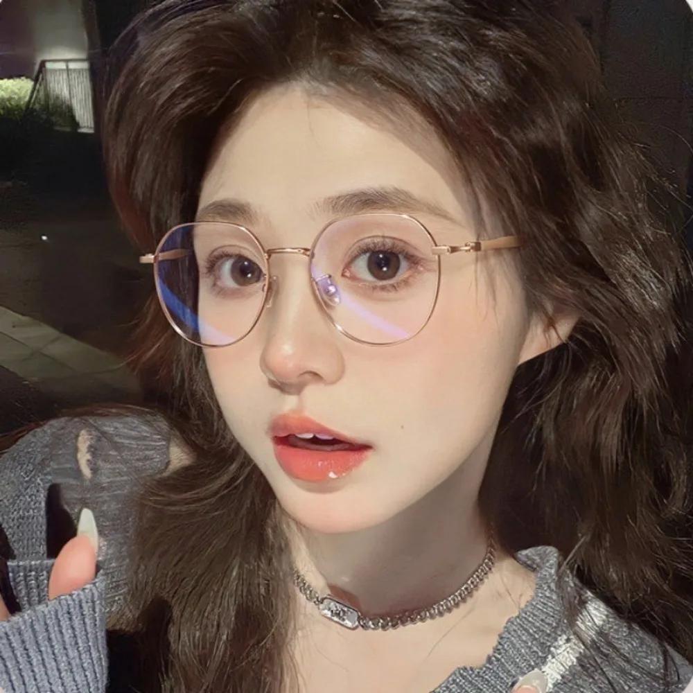 2PCS +100~ +400  Reading Glasses Presbyopia Glasses  Anti Blue Light Hyperopia Glasses Round Plain Color Frame Glasses