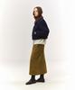 SATUR (W) Wide Collar Crop Padded Jacket Navy