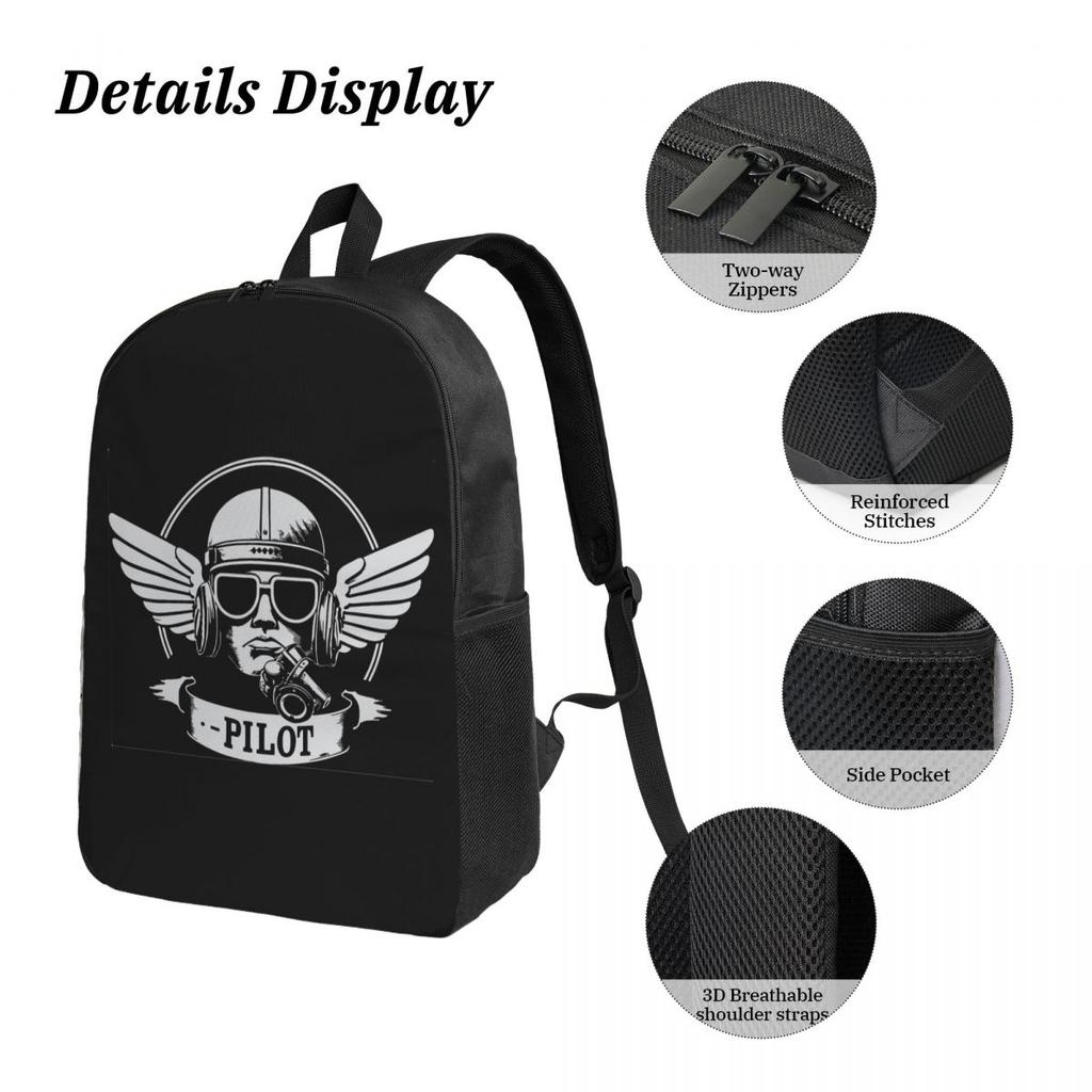 Pilot Backpack Student BookBag School Bag Laptop Shoulder Bags 3ps Insulated Lunch Bag Pencil Case