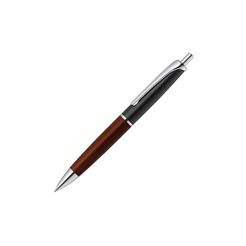 Zebra Oil-Based Ballpoint Pen, Filler Wood, Knock Type, 0.7 Inch, Black, P-BA76-WDBK