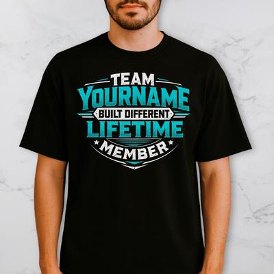 Personalized T Shirt Custom Name, Team Yourname Legend or Lifetime Member Shirt, Unique Gift for Dad Husband