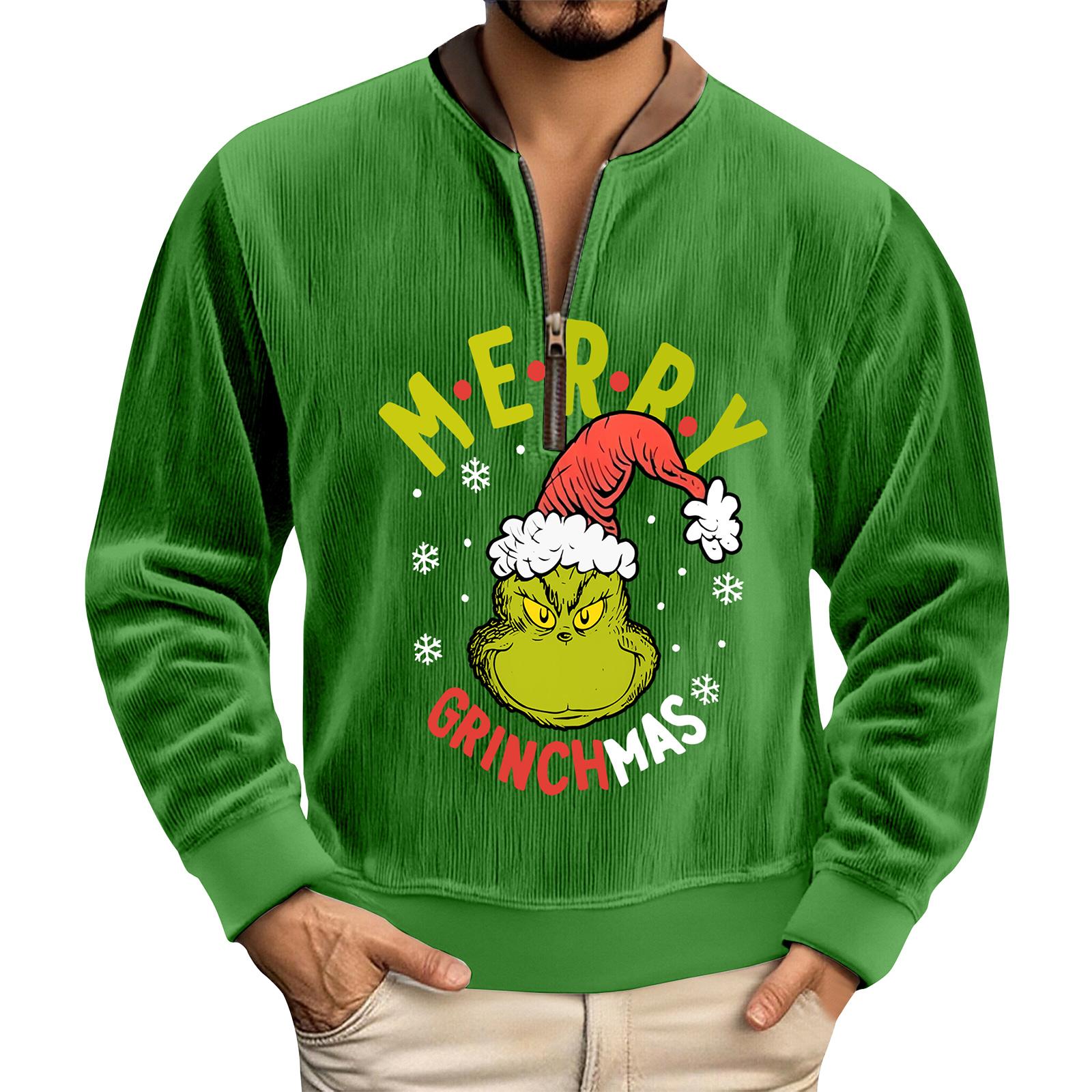 

Мужская вельветовая рубашка на пуговицах с рождественским принтом XL