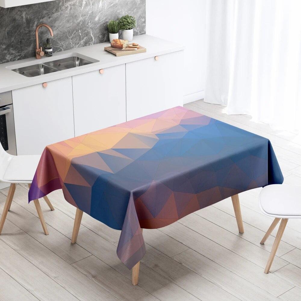 

Скатерть геометрической формы, домашний декор, устойчивая к пятнам, водонепроницаемая, украшение для стола, прямоугольная кухонная столешница для камина 90x140cm