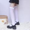Socks Women Thigh High Lace Cute Lolita Style Warm Stockings Black White Over The Knee Long Leg Socks for Girl Boot Accessories