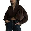 Übergroßer Strickcardigan Damen Übergröße Lockerer Schnitt Langarm Dick Warm Offene Vorderseite Mit Doppelreißverschluss
