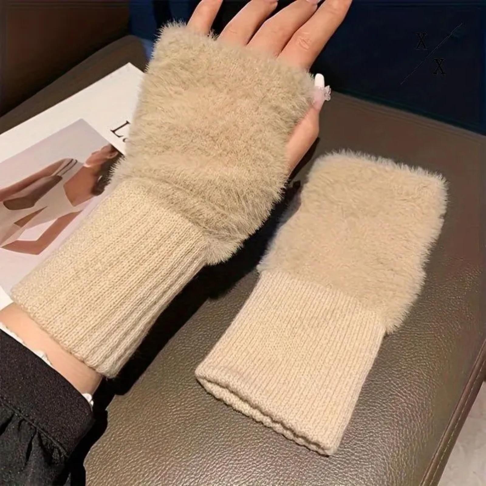 

Women s Winter Fingerless Golves, Arm Warmth Fingerless Sleeves One Size