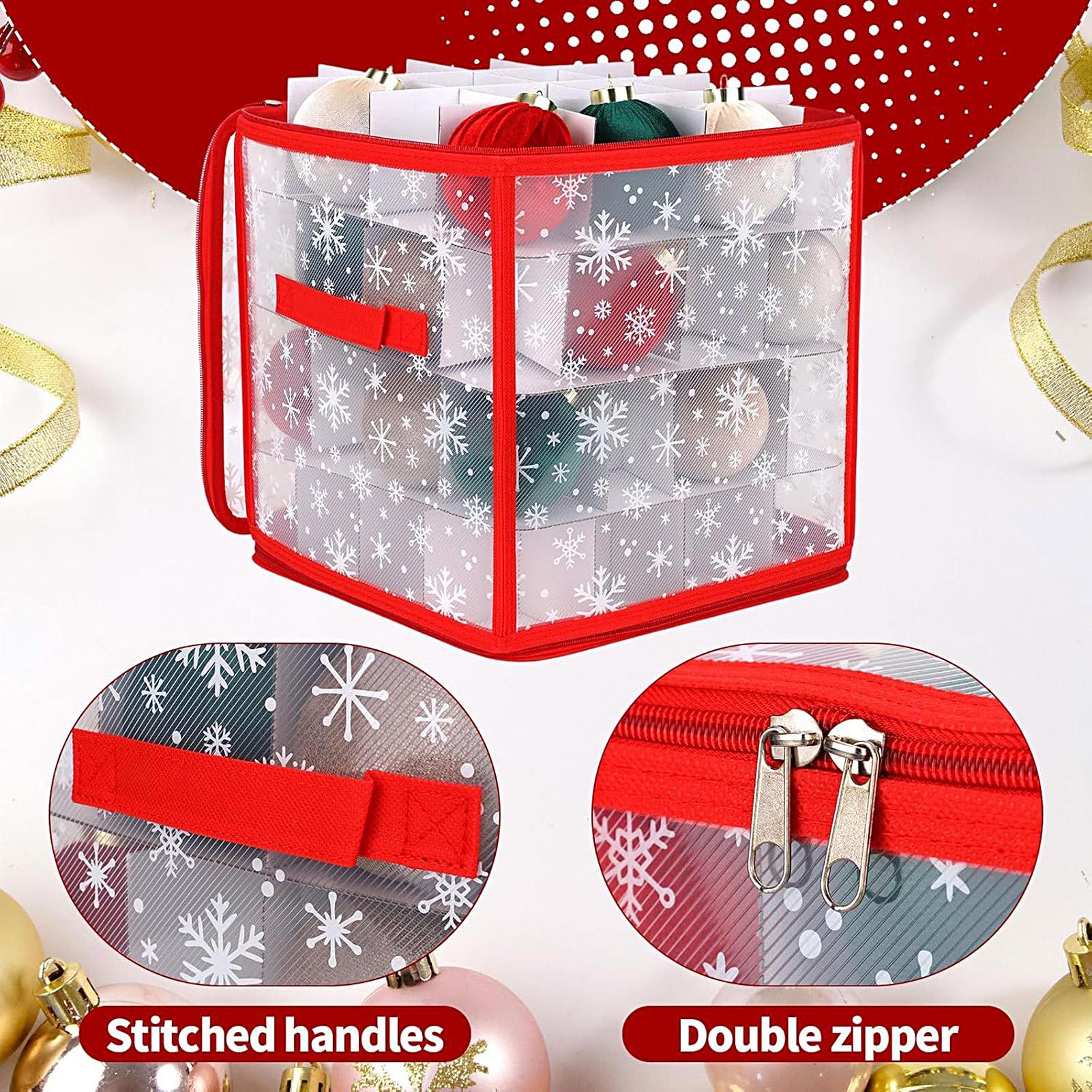 Водонепроницаемый контейнер для хранения рождественских украшений, 36 ячеек, коробка для хранения рождественских шаров с разделителями, контейнер для рождественских украшений China Mainland