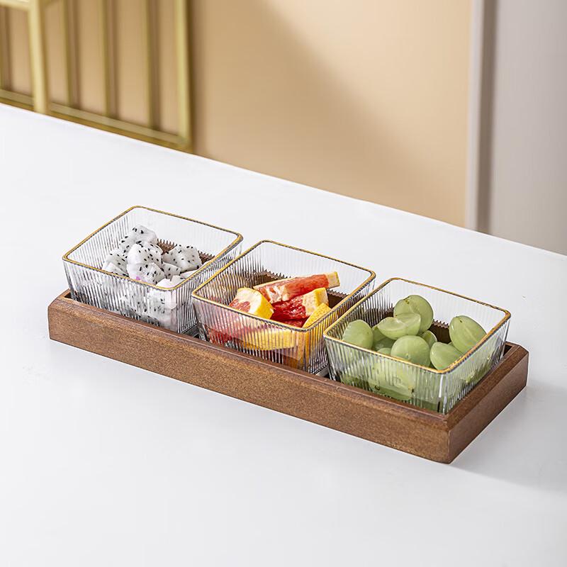 Sikezhuo Light Luxury Divided Glass Serving Platter