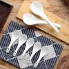Minimalist Korean-Japanese Painted Ceramic Soup Spoon