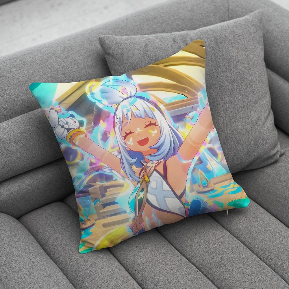 G-Genshin Impact Mualani Pillow Case Soft Cushion Cases for Farmhouse Sofa Decor Home Decorations and Protector