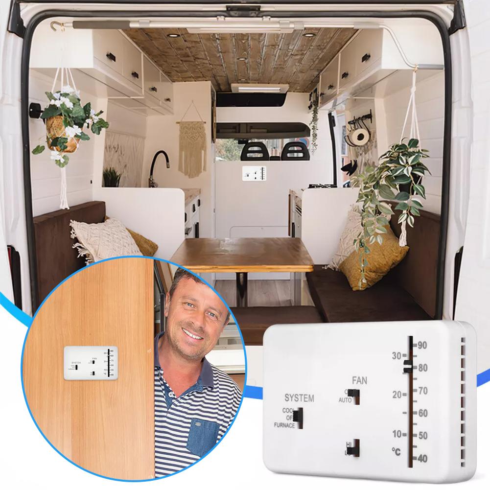 RV Thermostat Plastic RV Analog Thermostat Replacement 2 Cool Camper 2 Thermostat Particles Rub F6Y7