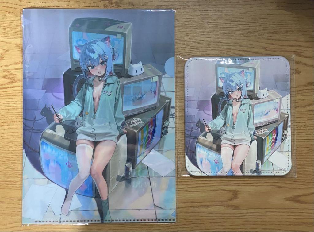 [USED] Kanzarin Sensei Mouse Pad & Art Clear File