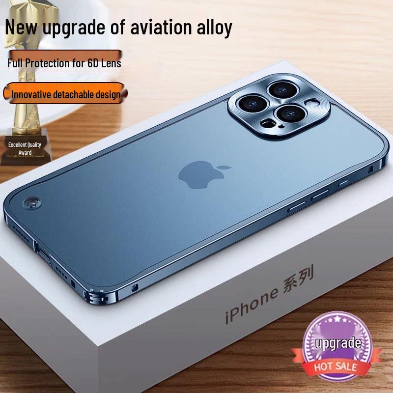 

Metal Frame iPhone 15 Pro Max Case with Aluminum Lens Ring & Heat Dissipation iPhone 14 Pro Max
