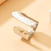 New Trend Gold Silver Color Texture Wide Rings for Women Men Geometric Irregular Wedding Ring Birthday Party Jewelry Gifts