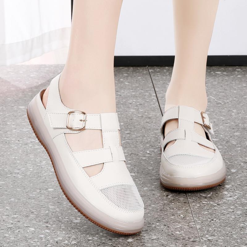 Sommer Damen Römersandalen Strandschuhe Lässige Zehenbedeckte Wandersandalen für Mädchen Übergröße