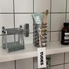 Multifunctional Bathroom Organiser Waterproof Toothbrush and Makeup Brush Organiser,Easy To Clean Accessory Organiser