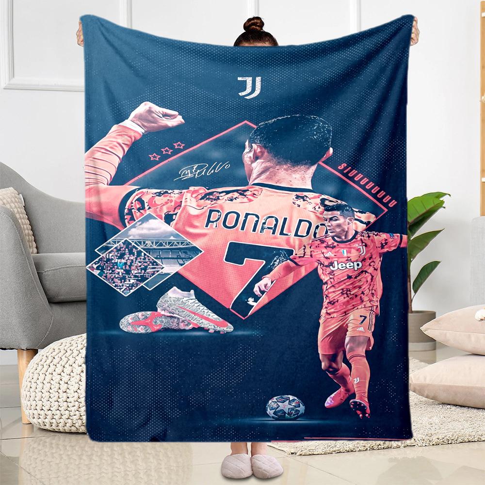Cristiano Ronaldo Juventus Blanket Soft Warm Cozy Great for Bed Seaside Office for All Seasons Modern Style Best Holiday Gift for Friends Family