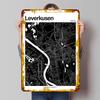 Leverkusen Germany City Map Metal Wall Art Modern Home Decor Minimalist Poster for Office Living Room Decoration