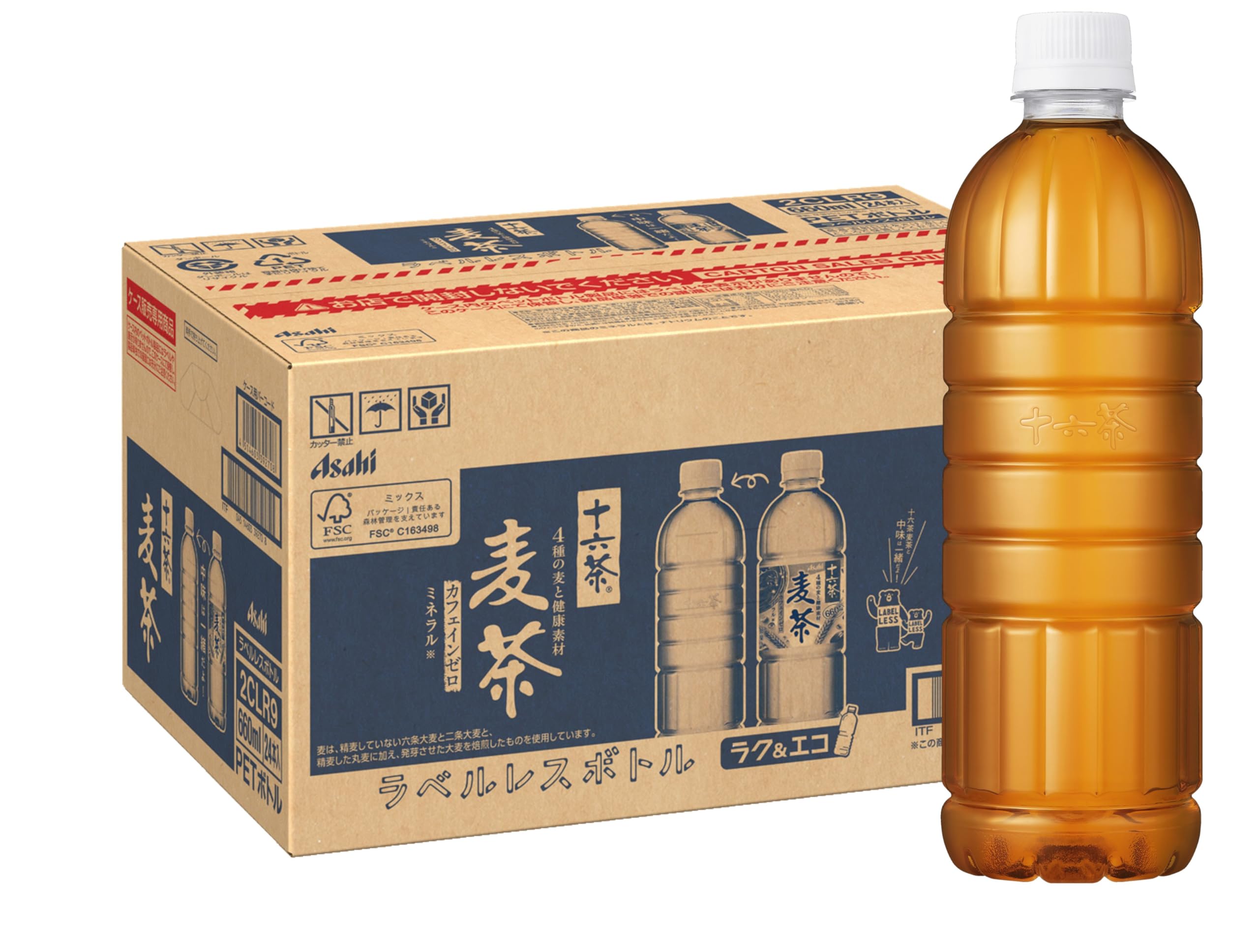 

Asahi Beverages Jurokucha Barley Tea Labelless Bottle 660ml x 24 bottles [Tea] [Non-caffeine]