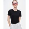 GIOVANNI VALENTINO Women's Round Neck Short Sleeve Pure Wool T-Shirt