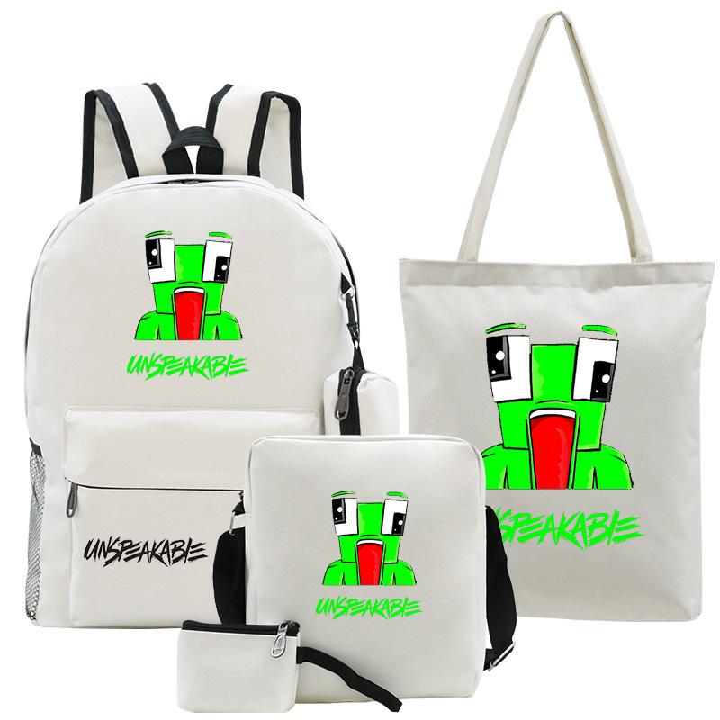 

Повседневный рюкзак набор из пяти предметов рюкзак + сумка-тоут + сумка через плечо + пенал + маленькая сумка для мелочи 3 Five Piece Set