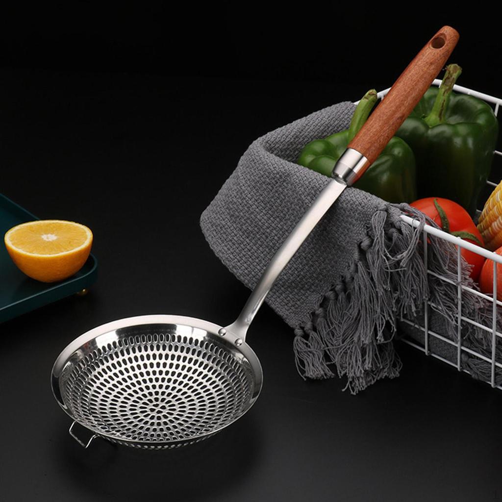 Skimmer Slotted Spoon Cooking Colander Comfortable Grip Strainer for