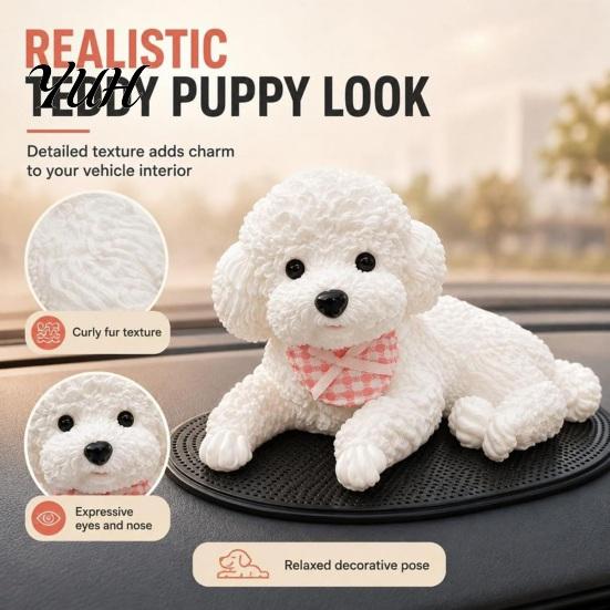 Puppy Squeeze Toy with Anti-slip Mat Dog Stress Relief for Car Dashboard Decor, Mat, Soft Animal Anti-Anxiety Senosry Shape Calming Toys