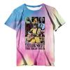 Men's And Women's Casual Loose Printed T-shirt With Round Neck Pullover Short Sleeved Top