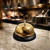 Desktop Reception Bell Stainless Steel Service Bell, Kitchen Call with Non Slip Base Restaurant Order for Restaurant, Loud Durable Metal Ding