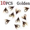 6PCS 12# Peacock Soft Hackle Copper Wire Wet Fly Nymph Rib Artificial Insect Baits Trout Bass Grayling Fishing Lures