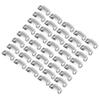 40pcs Wig Clip Set Stainless Steel DIY 9 Teeth Snap Comb Hair Extension Clips Accessories 1.3in Silver