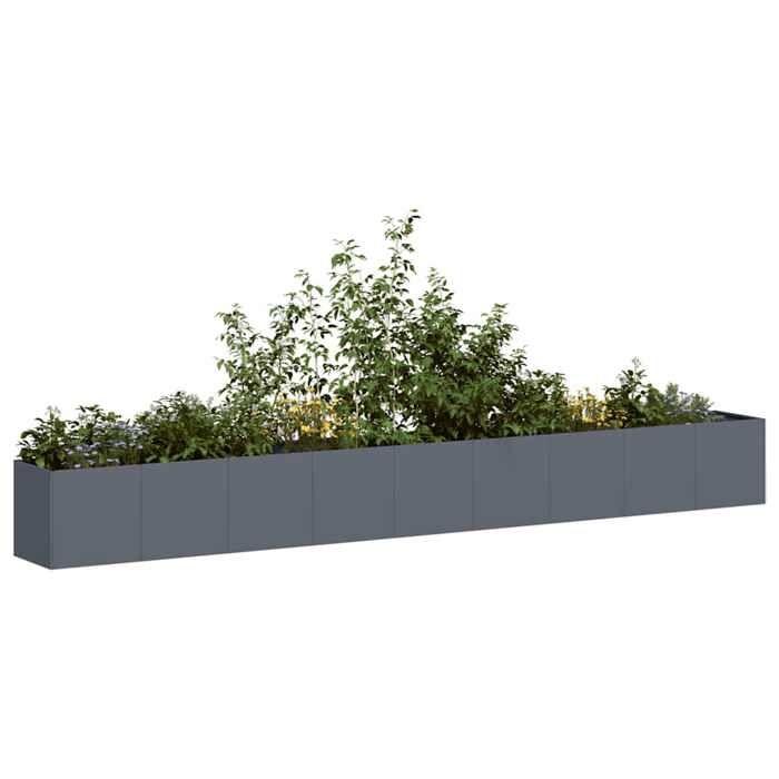 VidaXL Jardinière anthracite 360x40x40 cm acier laminé à froid, pot de fleurs, support de plantes, lit surélevé, support de 860698