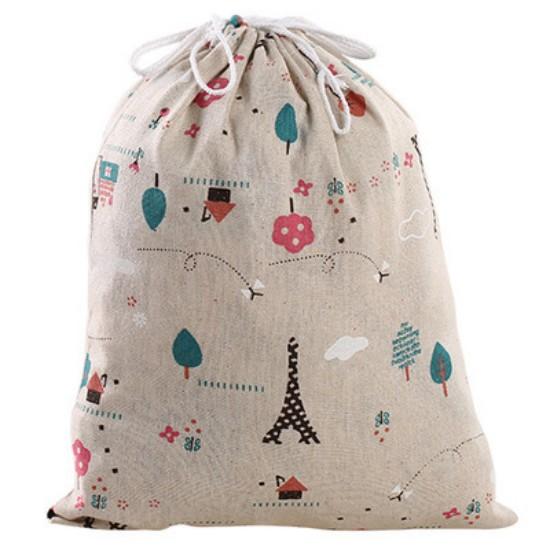 Fruit Print Drawstring Storage Bag Change Coin Lipstick Headphone Pouch Mini Cute Candy Jewelry Pocket Organizer Cosmetic Bags