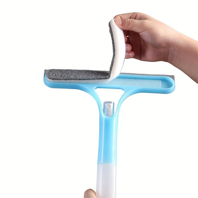 Multi-Surface Squeegee, for Windows, Shower, Car. Interchangeable Blades, 22cm, Spray Built-in