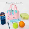 Children Lunch Bag Kindergarten Students Cartoon Portable Insulated Thermal Lunch Box Bag Pink