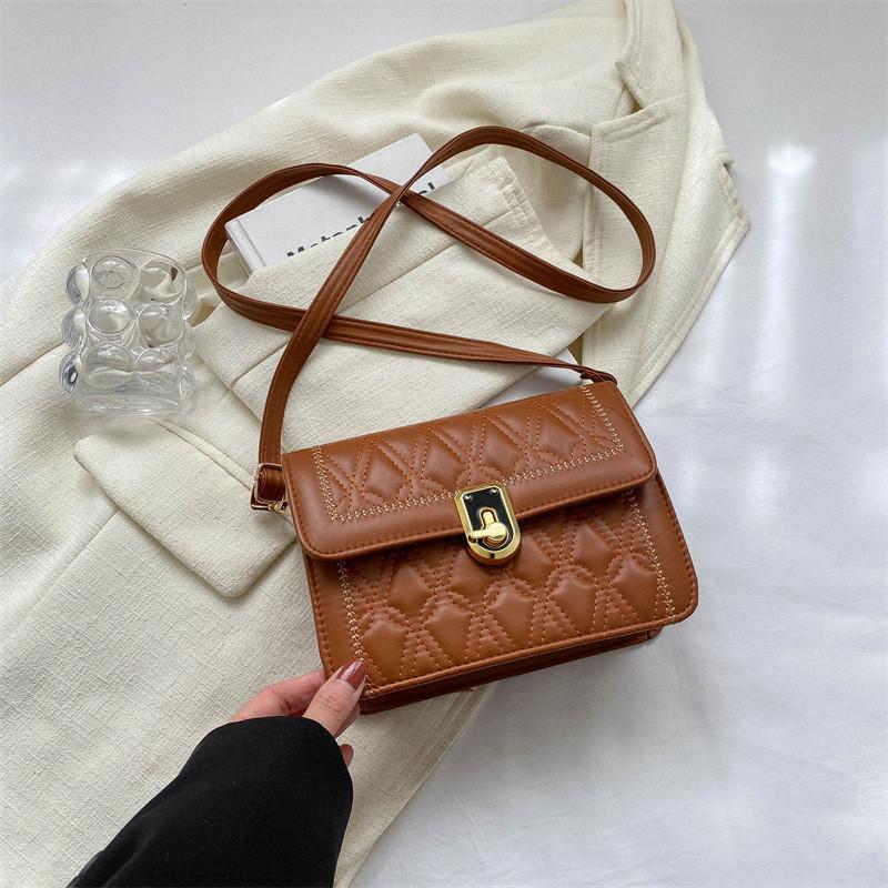 

Fashionable Pu Leather Crossbody Bag For Women Stylish And Trendy Small Square Bag коричневый