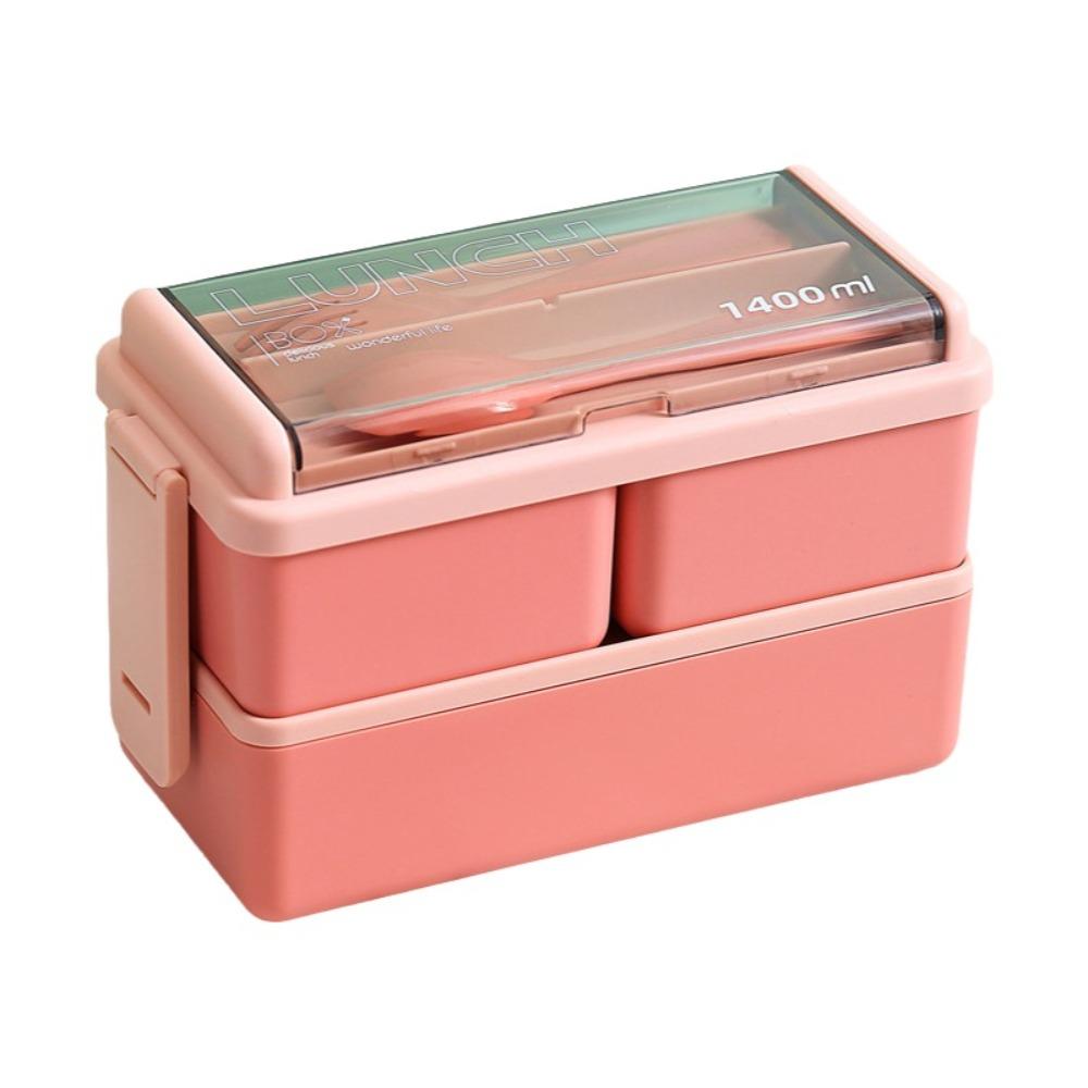 700/1400ml Capacity Portable Lunch Box Leakproof Design Dinnerware Set Camping Use