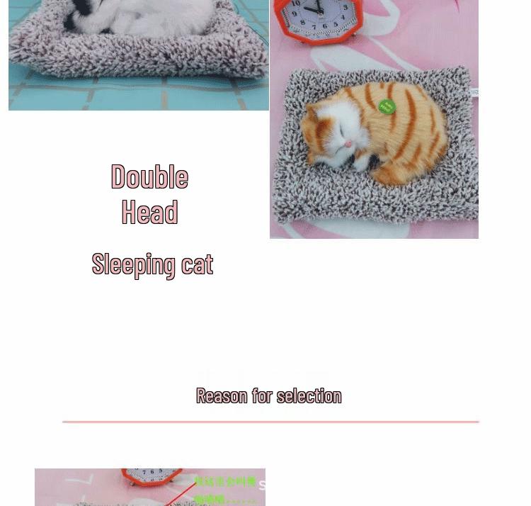 Simulovaná mňoukající kočka plyšová hračka s bambusovým uhlím sáček ozdoba pro děti